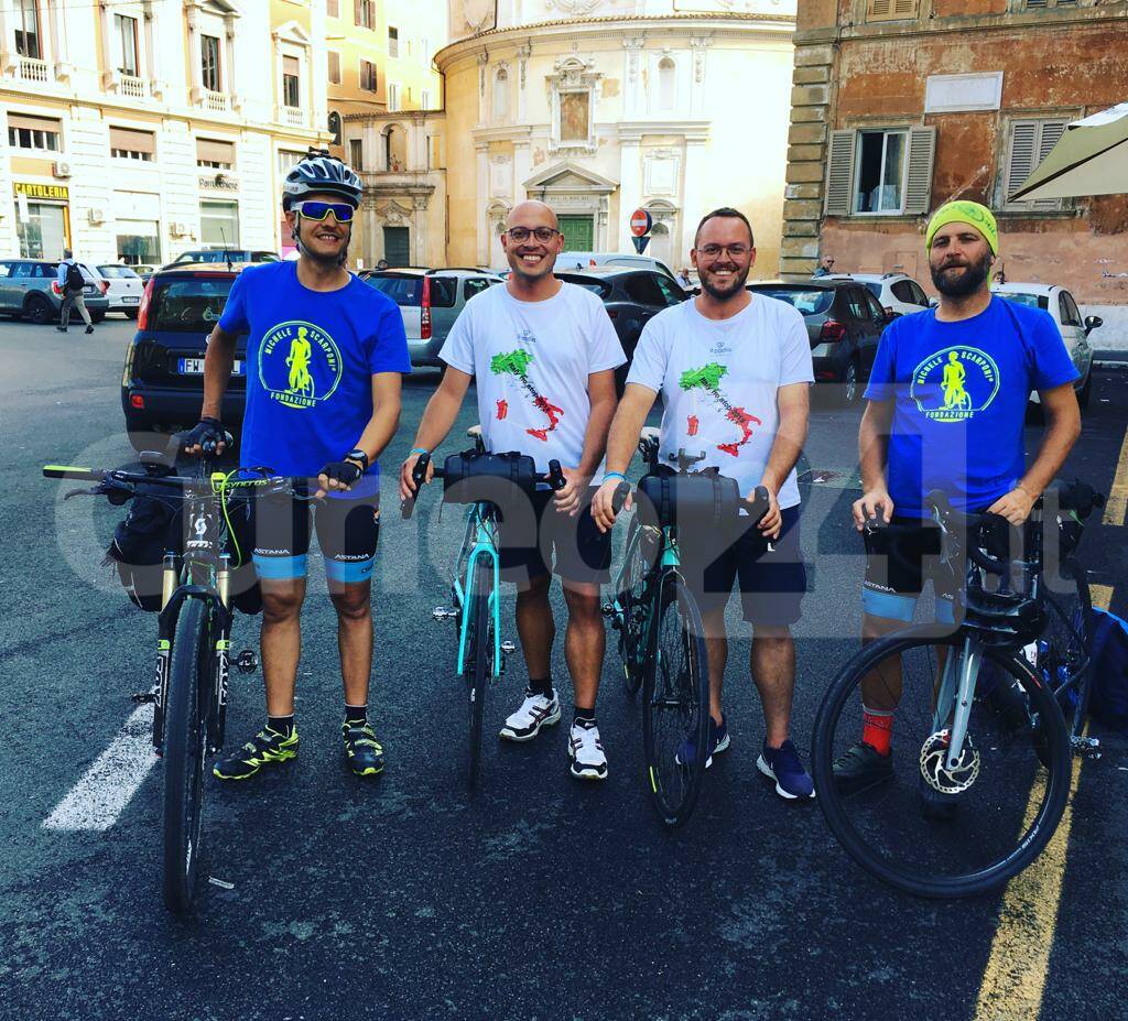 Giuseppe Roffinella in bici fino a Roma